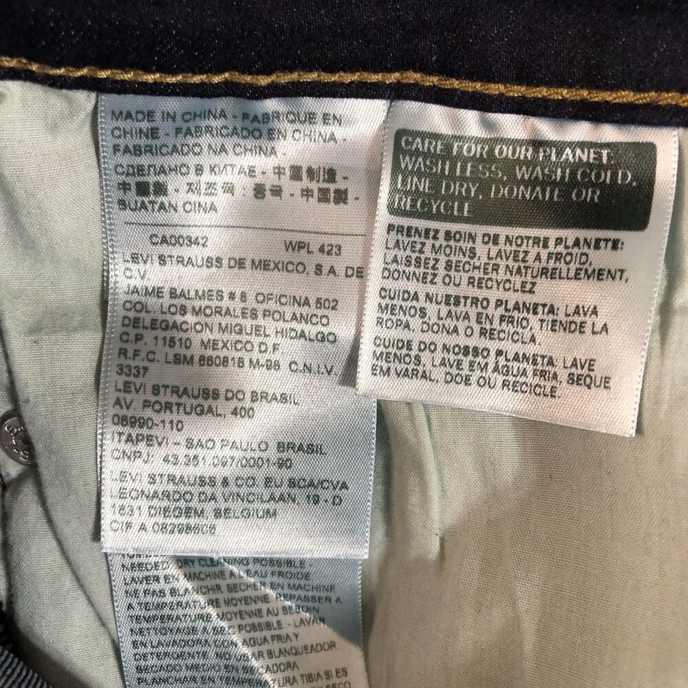 Levi Jeans Women 27x30 Blue Minimalist Preppy Denim 711 Skinny Dark Wash Classic - Picture 5 of 10